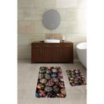 ontheclouds Kaymaz Tabanlı Banyo Paspas Takımı 60x100 + 40x60, Kahverengi