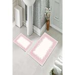 ontheclouds Kaymaz Tabanlı İkili Klozet Takımı Banyo Halısı 60x100 cm + 40x60 cm, MEGP1476