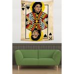 Ontheclouds Kupa Erkeği Micheal Jacson Modern Leke Tutmaz Kumaş Duvar Örtüsü Duvar Halısı Tapestry, 100 x 140