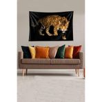 Ontheclouds Leopar Desen Leke Tutmaz Kadife Dokulu Kumaş Duvar Örtüsü Duvar Halısı Tapestry, 35 x 50