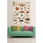 Ontheclouds Mantarlar Ailesi Çeşitli Mantar Leke Tutmaz Kumaş Duvar Örtüsü Duvar Halısı Tapestry, 70 x 70
