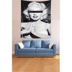 Ontheclouds Marilyn Monroe Society Yazılı Leke Tutmaz Kumaş Duvar Örtüsü Duvar Halısı Tapestry, 100 x 140