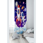 ontheclouds Mavi Astronot Desenli Dijital Baskı Fon Perdesi, 70 x 240, FONPRD10, lacvert