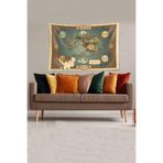 Ontheclouds Mavi Avatar Dünya Haritası Leke Tutmaz Kadife Kumaş Duvar Örtüsü Duvar Halısı Tapestry, 70 x 100