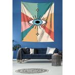 Ontheclouds Mavi Göz Desen Leke Tutmaz Kumaş Duvar Örtüsü Duvar Halısı Tapestry, 70 x 70