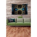 Ontheclouds Mavi Hare Desenli Leke Tutmaz Kadife Kumaş Duvar Örtüsü Duvar Halısı Tapestry, 70 x 100