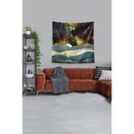 Ontheclouds Multirenk Ayın Serüveni Leke Tutmaz Kadife Kumaş Duvar Örtüsü Duvar Halısı Tapestry, 70 x 70
