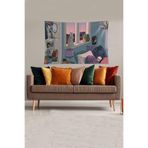 Ontheclouds Multirenk Kedi Ve Uyuyan Sahibesi Leke Tutmaz Kadife Kumaş Duvar Örtüsü Duvar Halısı Tapestry, 100 x 140