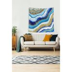 Ontheclouds Multirenk Okyanus Mermeri Leke Tutmaz Kadife Kumaş Duvar Örtüsü Duvar Halısı Tapestry, 35 x 50
