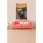 Ontheclouds Multirenk Scream - Çığlık Leke Tutmaz Kadife Kumaş Duvar Örtüsü Duvar Halısı Tapestry, 70 x 100