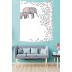 Ontheclouds Mutlu Fil Ve Yavrusu Leke Tutmaz Kumaş Duvar Örtüsü Duvar Halısı Tapestry, 70 x 100