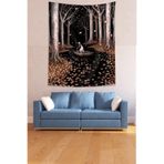 Ontheclouds Ormanda Teknedeki Kız Leke Tutmaz Kumaş Duvar Örtüsü Duvar Halısı Tapestry, 70 x 100