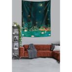 Ontheclouds Ormandaki Kız Ay Ve Yıldızlar Leke Tutmaz Kumaş Duvar Örtüsü Duvar Halısı Tapestry, 70 x 70