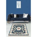 Ontheclouds Osmanlı Motifi Çiçek Desen Dijital Baskı Yıkanabilir Modern Salon Halısı Ve Yolluk, 100 x 300 MEG1587MF