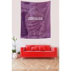 Ontheclouds Ötede Kudurun Sesiniz Gelmesin Yazılı Heykel Leke Tutmaz Kumaş Duvar Örtüsü Duvar Halısı Tapestry, 140 x 140