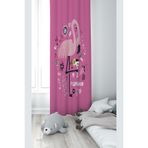 ontheclouds Pembe Filamingo Desenli Dijital Baskı Fon Perdesi, 70 x 240, FONPRD14, koyu pembe