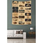 Ontheclouds Posta Pulu Temalı Vintage Manzaralı Leke Tutmaz Kumaş Duvar Örtüsü Duvar Halısı Tapestry, 100 x 140