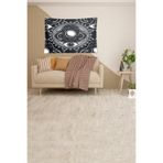 Ontheclouds Siyah Ay Ve Göz Deseni Leke Tutmaz Kadife Kumaş Duvar Örtüsü Duvar Halısı Tapestry, 35 x 50