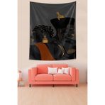 Ontheclouds Siyah Kadın Ve Erkek Leke Tutmaz Kumaş Duvar Örtüsü Duvar Halısı Tapestry, 140 x 230