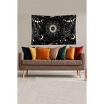Ontheclouds Siyah Yıldız Haritası Desenli Leke Tutmaz Kadife Kumaş Duvar Örtüsü Duvar Halısı Tapestry, 70 x 100