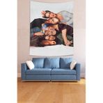 Ontheclouds Sonsuz Arkadaşlar Leke Tutmaz Kumaş Duvar Örtüsü Duvar Halısı Tapestry, 35 x 50
