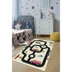 Ontheclouds Trafik Oyun Halısı Yol Desenli Uçaklı Dijital Baskı Yıkanabilir Kaymaz Taban Çocuk Odası Halısı, 100 x 200 BLT-P-204G