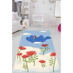 Ontheclouds Uçan Kuş Ve Kız Yıkanabilir Kaymaz Taban Leke Tutmaz Çocuk Odası Halıs, 80 x 250