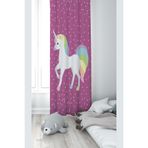 ontheclouds Unicorn Desenli Dijital Baskı Fon Perdesi, 70 x 200, FONPRD6, pembe