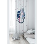 ontheclouds Unicorn Desenli Dijital Baskı Fon Perdesi, 70 x 240, FONPRD11, beyaz-mavi