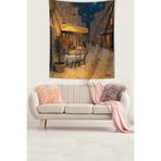 Ontheclouds Van Gogh Kafe Terasta Gece Leke Tutmaz Kumaş Duvar Örtüsü Duvar Halısı Tapestry, 70 x 70