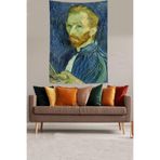 Ontheclouds Van Gogh Portresi Leke Tutmaz Kadife Dokulu Kumaş Duvar Örtüsü Duvar Halısı Tapestry, 70 x 100