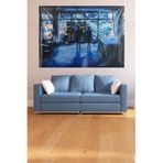 Ontheclouds Van Gogh Yıldızlı Geceler Leke Tutmaz Kadife Dokulu Kumaş Duvar Örtüsü Duvar Halısı Tapestry, 140 x 230