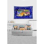 Ontheclouds Woswos Karavan Bohem Leke Tutmaz Kadife Dokulu Kumaş Duvar Örtüsü Duvar Halıs Tapestry, 140 x 230
