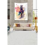 Ontheclouds Yıkanabilir Leke Tutmaz Mikropetek Kumaş At Desen Renkli Duvar Örtüsü Duvar Halısı Tapestry, 70 x 100, 70 x 100 WLL032A