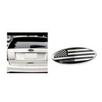 ontto 1 adet 11,5 cm Amerikan bayrağı ön ızgara arka bagaj kapağı amblemi çıkartma Ford F150 F250 Explorer Edge Ranger Focus Ecosport için uygun rozet, isim levhası, amblem, logo, aksesuar, gümüş