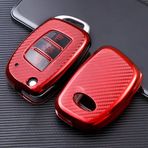 ontto 1 ADET TPU Silikon Araba Anahtarı Kılıfı Anahtarlık Hyundai I30 IX35 Accent Getz Coupe Azera Santa Elantra Aksesuarları Katlanır Flip Anahtar Kılıfı Uzaktan Anahtar Tutucu Kabuk Koruyucu 3 Düğmeli Kırmızı