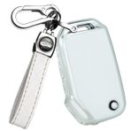 ontto 4 düğmeler TPU Araba anahtarlık kapak Fit KIA Sportage R GT Stinger GT Sorento Ceed CD Cerato Forte 2018 2019 Flip Key Case Kabuk anahtarlık anahtarlık Koruyucu Aksesuarları Beyaz B