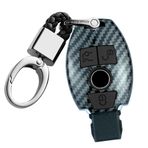 ontto ABS anahtar kılıfı araba anahtarı kılıfı koruyucu kılıf kapak Mercedes A B R sınıfı GLK GLA Cla A180 A200 A260 AMG W204 W251 W176 anahtar kutusu anahtarlık 3 tuşlu karbon fiber siyah