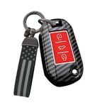 ontto ABS Araba Anahtarı Kılıfı Anahtar Kılıfı Koruyucu Kılıf Peugeot 5008 208 308 Citroen C3 C4 Cactu Opel Crossland X Zafira Corsa F Amerikan ABD Bayrağı Anahtarlık Kırmızı