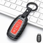 ontto ABS Araba Anahtarlığı Kapağı Anahtarlık Hyundai i30 ix35 Veloster Kona Azera Santa FE Elantra Accent 2017 2018 2019 Aksesuarları Uzaktan Kumanda Anahtar Kabuğu Plastik Silikon Anahtar Kılıfı Anahtar Tutucu Koruyucu Kırmızı B