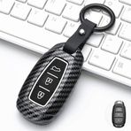 ontto ABS Araba Anahtarlığı Kapağı Anahtarlık Hyundai i30 ix35 Veloster Kona Azera Santa FE Elantra Accent 2017 2018 2019 Aksesuarları Uzaktan Kumanda Anahtar Kabuğu Plastik Silikon Anahtar Kılıfı Anahtar Tutucu Koruyucu Siyah B