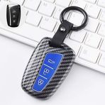 ontto ABS Araba Anahtarlık Kapağı Anahtarlık Kia Forte Soul Rio Borrego Sorento Optima Hyundai I30 IX35 Sonata Genesis Veloster Aksesuarları Uzaktan Anahtar Kabuğu Plastik Silikon Anahtar Kılıfı Anahtar Tutucu Mavi A