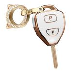 ontto Akıllı araba anahtarı kılıfı anahtar kılıfı Toyota Corolla Camry Reiz RAV4 Crown Avalon Venza Matrix Auris aksesuar TPU koruyucu kılıf kapak anahtarlık anahtar kılıfı 2 tuşlu A bej