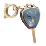 ontto Akıllı araba anahtarı kılıfı anahtar kılıfı Toyota Corolla Camry Reiz RAV4 Crown Avalon Venza Matrix Auris aksesuar TPU koruyucu kılıf kapak anahtarlık anahtar kılıfı 2 tuşlu A gri