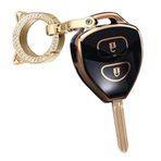 ontto Akıllı araba anahtarı kılıfı anahtar kılıfı Toyota Corolla Camry Reiz RAV4 Crown Avalon Venza Matrix Auris aksesuar TPU koruyucu kılıf kapak anahtarlık anahtar kılıfı 2 tuşlu A siyah
