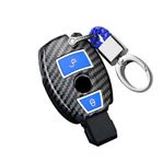 ontto Akıllı araba anahtarı kılıfı Mercedes A B R G sınıfı GLK GLA A203 W204 W251 W463 W176 Viano ABS koruyucu kılıf anahtar kılıfı uzaktan kumanda kapak anahtarlık 2 tuşlu aksesuar mavi