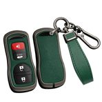 ontto Alaşım Araba Anahtarlık Kapağı Nissan Tiida Sentra X-Trail T30 Altima Frontier Armada Maxima Infiniti QX56 JA60 FX35 Anahtar kılıfı Kabuk Anahtarlık Anahtarlık Aksesuarları Siyah-Yeşil
