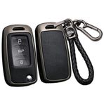 ontto Alaşım Araba Anahtarlık Kapağı VW Golf 4 5 6 7 Bora Jetta Polo MK4 MK6 Bora Passat B5 B6 Skoda Octavia A5 3 Düğmeler Flip Anahtar Kılıfı Kabuk Anahtar Tutucu Anahtarlık Anahtarlık Aksesuarları