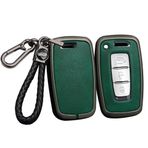 ontto Alaşım araba anahtarlık kapak Fit Hyundai IX35 Elantra Sonata 8 9 Kia Sportage K5 K2 Sorento Optima Forte akıllı deri anahtar kılıfı kabuk anahtarlık çanta anahtarlık aksesuarları siyah-yeşil