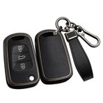 ontto Alaşım araba anahtarlık kapak Fit için KIA Sportage Rio 3 Soul Optima Ceed Hyundai i20 i30 ix20 ix25 ix35 Elantra Flip deri anahtar durumda kabuk anahtarlık anahtarlık anahtarlık aksesuarları
